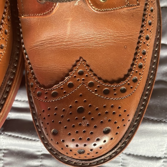Loake 1880 Made in England Worton Brogues wingtip lace up dress shoes size 7 men - Picture 4 of 10